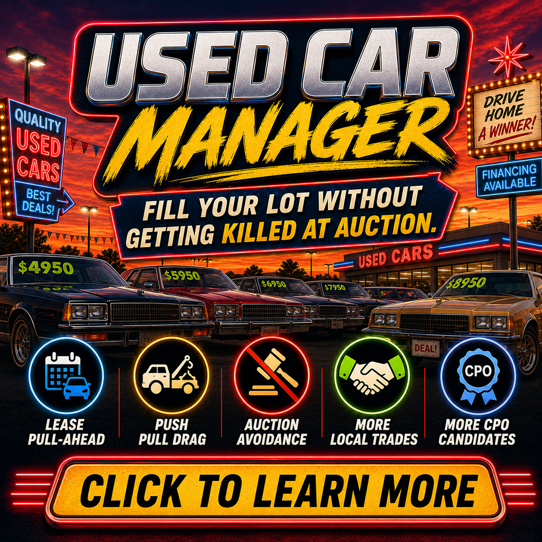 Used Car Manager inventory opportunity report