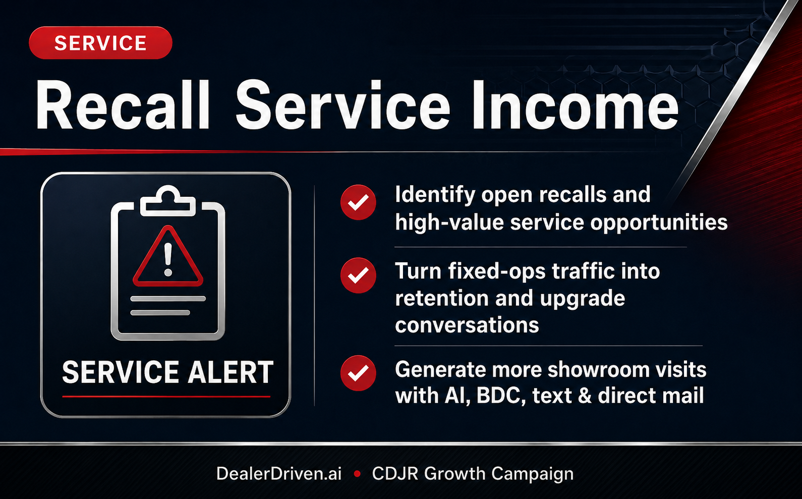 CDJR recall and service income graphic