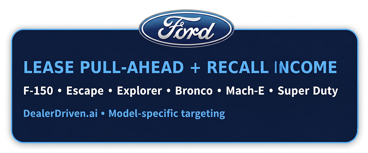 Ford Lease Pull-Ahead and Recall Income report graphic
