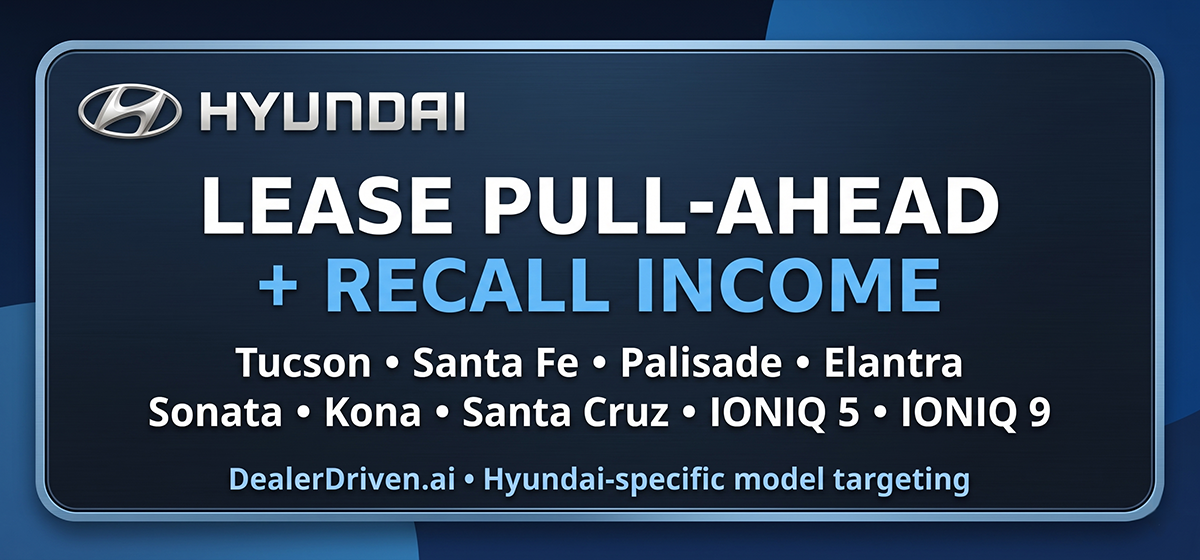Hyundai Lease Pull-Ahead and Recall Income report graphic