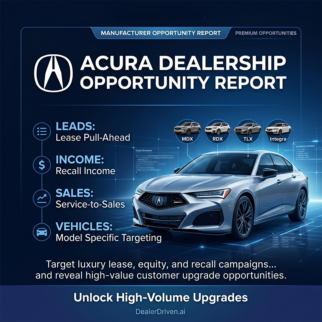 Acura dealership opportunity report