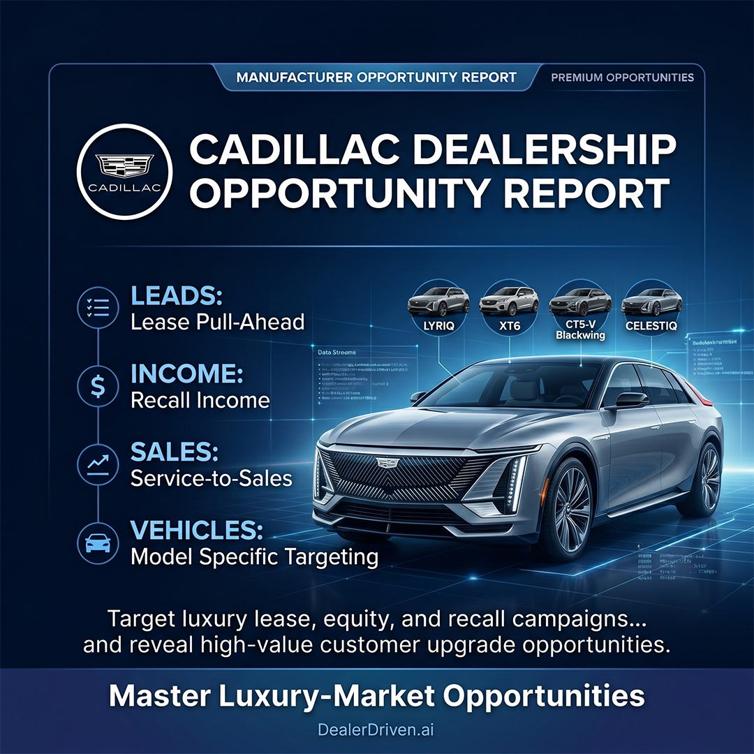 Cadillac dealership opportunity report