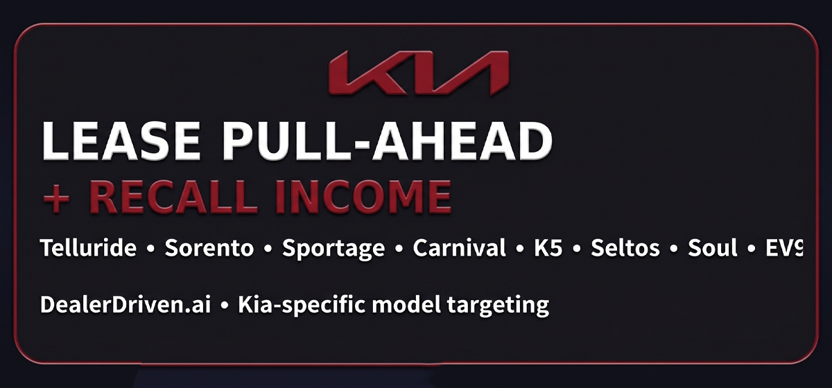 Kia Lease Pull-Ahead and Recall Income report graphic