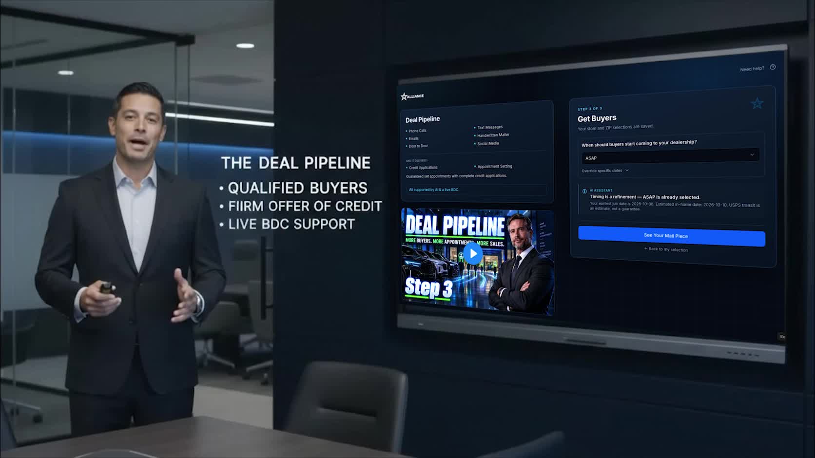 Deal Pipeline tutorial step 3 selecting the start date thumbnail